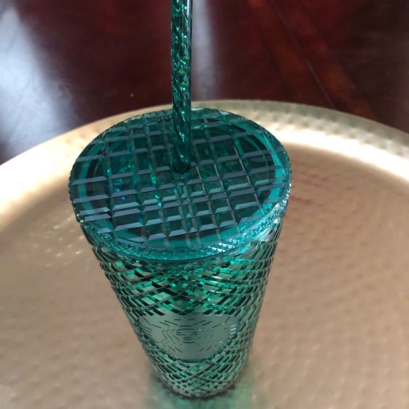 NEW 2022 Starbucks Spring Diamond Jeweled Emerald Green 16 oz Grande Tumbler - Picture 6 of 6